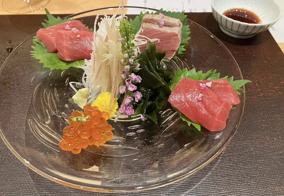 鮪と海老のお造り